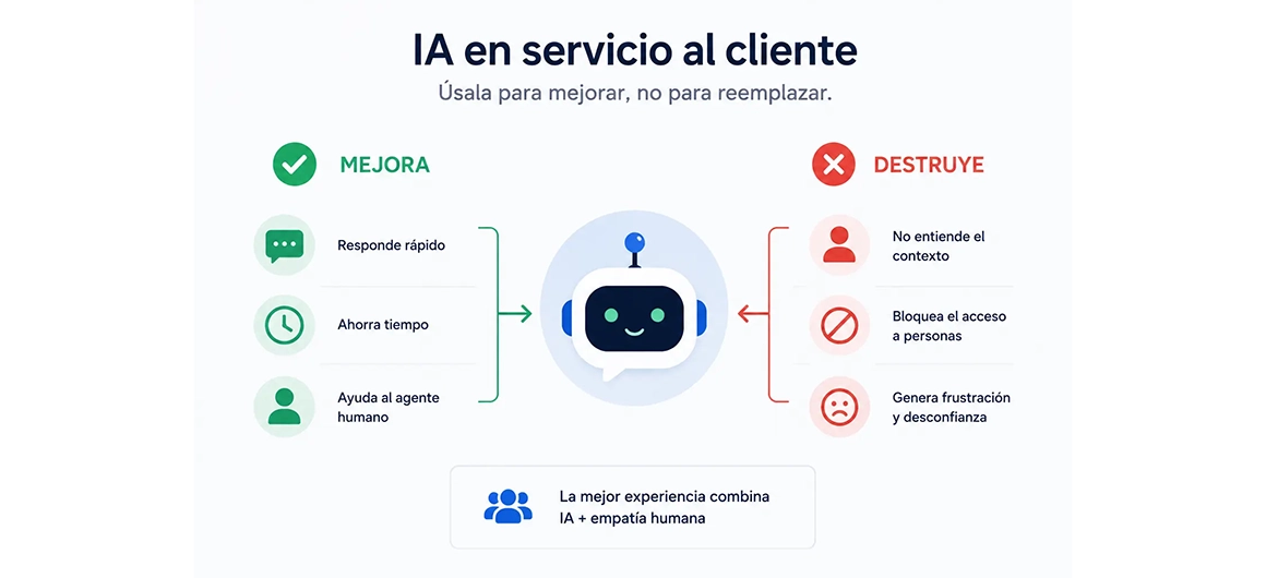 agencia IA en servicio al cliente
